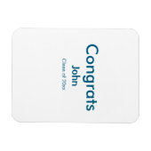 Graduiern Name Glückwunsch Datum Jahrestext Magnet (Horizontal)