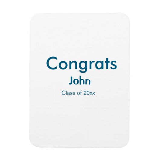 Graduiern Name Glückwunsch Datum Jahrestext Magnet (Vertikal)