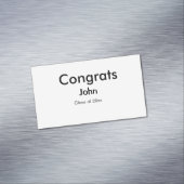 Graduiern Name Glückwunsch Datum Jahrestext Magnetische Visitenkarte (Beispiel)