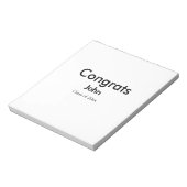 Graduiern Name Glückwunsch Datum Jahrestext Notizblock (Rotiert)