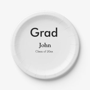 Graduiern Name Glückwunsch Datum Jahrestext Pappteller