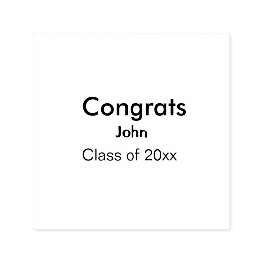 Graduiern Name Glückwunsch Datum Jahrestext Permastempel (Design)