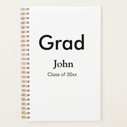 Graduiern Name Glückwunsch Datum Jahrestext Planer (Vorderseite)
