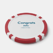 Graduiern Name Glückwunsch Datum Jahrestext Pokerchips (Einzeln)