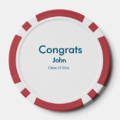 Graduiern Name Glückwunsch Datum Jahrestext Pokerchips (Rückseite)