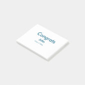 Graduiern Name Glückwunsch Datum Jahrestext Post-it Klebezettel (angewinkelt)