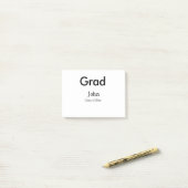 Graduiern Name Glückwunsch Datum Jahrestext Post-it Klebezettel (Auf Schreibtisch)