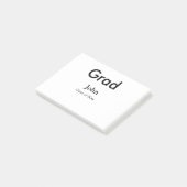 Graduiern Name Glückwunsch Datum Jahrestext Post-it Klebezettel (angewinkelt)
