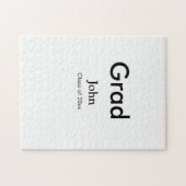 Graduiern Name Glückwunsch Datum Jahrestext Puzzle (Horizontal)