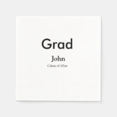 Graduiern Name Glückwunsch Datum Jahrestext Serviette (Vorderseite)