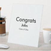 Graduiern Name Glückwunsch Datum Jahrestext Sockelschild (In Situ)