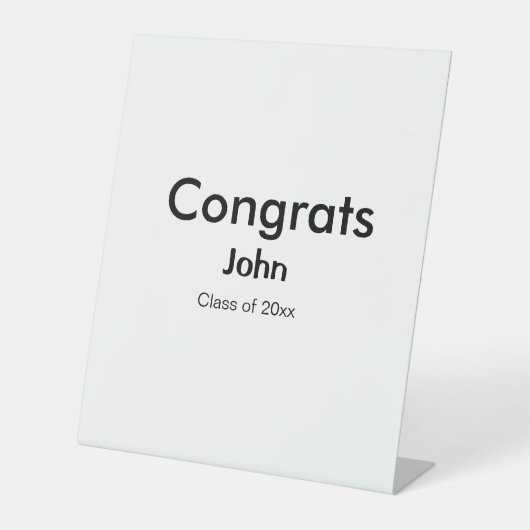 Graduiern Name Glückwunsch Datum Jahrestext Sockelschild (Vorderseite)