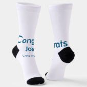 Graduiern Name Glückwunsch Datum Jahrestext Socken (Gewinkelt)
