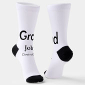 Graduiern Name Glückwunsch Datum Jahrestext Socken (Gewinkelt)