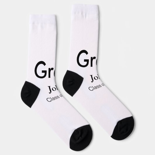 Graduiern Name Glückwunsch Datum Jahrestext Socken (Rechts)