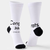 Graduiern Name Glückwunsch Datum Jahrestext Socken (Gewinkelt)