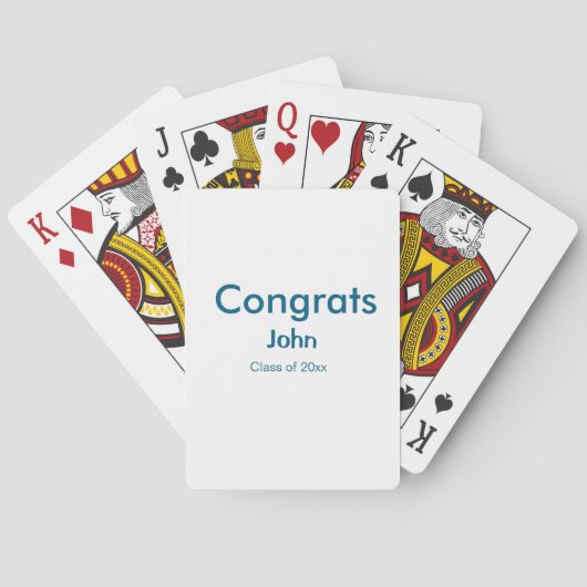 Graduiern Name Glückwunsch Datum Jahrestext Spielkarten (Rückseite)