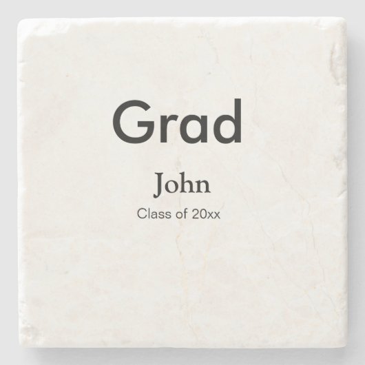 Graduiern Name Glückwunsch Datum Jahrestext Steinuntersetzer (Vorderseite)