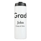 Graduiern Name Glückwunsch Datum Jahrestext Thermosbecher (Vorderseite)