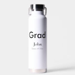 Graduiern Name Glückwunsch Datum Jahrestext Trinkflasche<br><div class="desc">Gestaltung</div>