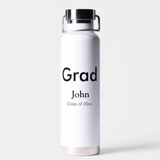 Graduiern Name Glückwunsch Datum Jahrestext Trinkflasche (Rückseite)
