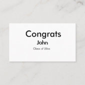 Graduiern Name Glückwunsch Datum Jahrestext Visitenkarte (Rückseite)