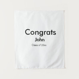 Graduiern Name Glückwunsch Datum Jahrestext Wandteppich