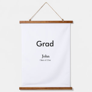 Graduiern Name Glückwunsch Datum Jahrestext Wandteppich Mit Holzrahmen