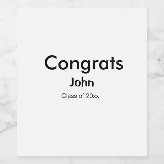 Graduiern Name Glückwunsch Datum Jahrestext Weinetikett (Einzelnes Label)