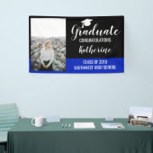 Graduierte Foto Glückwunsch Black Blue Banner (Messeveranstaltung)