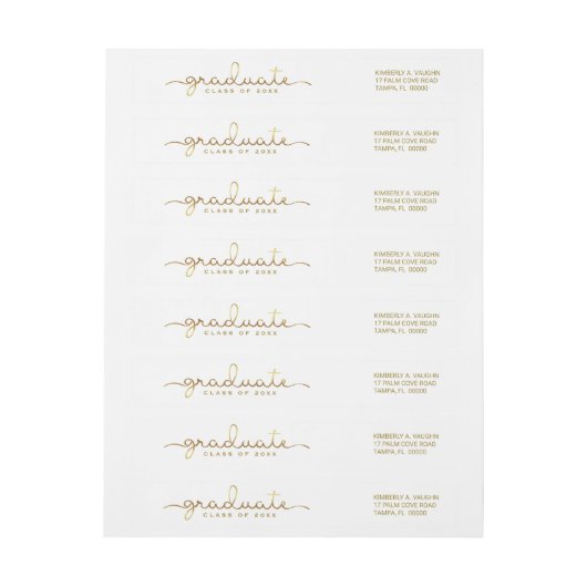 Graduierte Hand beschriftetes Gold Script (Bogen)