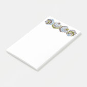 Graduierte Hexagon Post-it Klebezettel (angewinkelt)