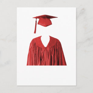 Graduierte Klasse der Kappe und des Kleides Ankündigungspostkarte