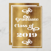 Graduierte Klasse des Retro Party des Einladung (Vorne/Hinten)