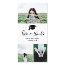 Graduierte Liebe & Dank Drei Foto Moderne