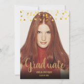 Graduierte Namen-und Foto-personalisierte Einladung (Vorderseite)