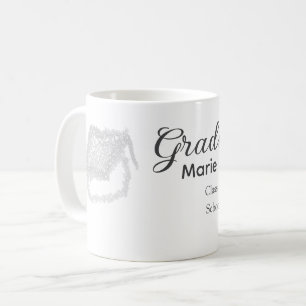 Graduierte schwarze Glitzer Graduierung hinzufügen Kaffeetasse