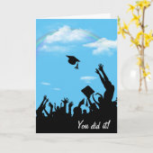 Graduierte Silhouette mit Regenbogen Karte (Gelbe Blume)