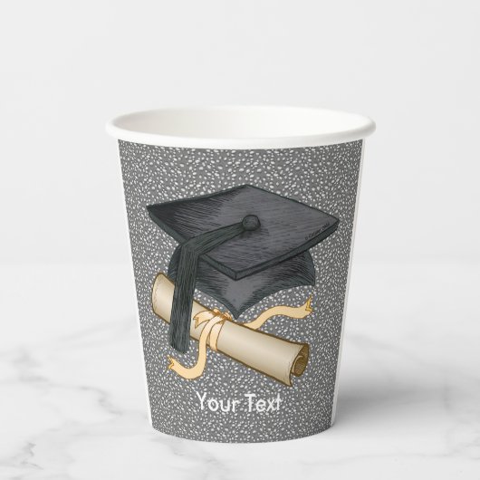 Graduiertenabschluss Pappbecher (Rückseite)