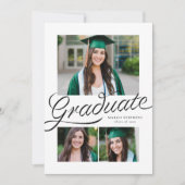 Graduiertenband-Skript mit drei Foto-Abschluss Ankündigung (Vorderseite)