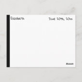 Graduiertenberatungskarte für Gäste Postkarte (Rückseite)