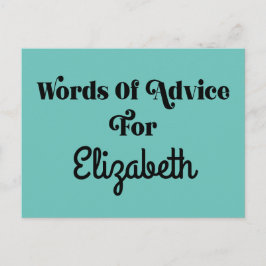 Graduiertenberatungskarte für Gäste und Erwachsene Postkarte