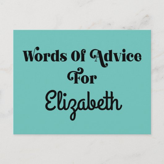 Graduiertenberatungskarte für Gäste und Erwachsene Postkarte (Vorderseite)