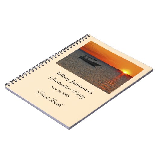 Graduiertenbuch, Fischerboot, Name Notizblock (Linke Seite)