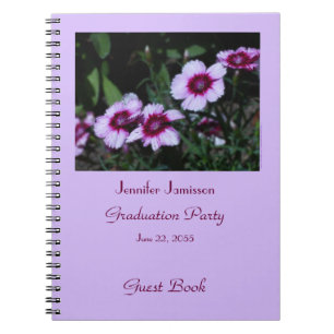 Graduiertenbuch, Purple Flowers Spirale Notizblock