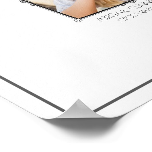 Graduiertenbuch-Seite oder Poster für das Foto (Ecke)