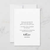 Graduiertencap einfache Skript vielen Dank Dankeskarte (Rückseite)