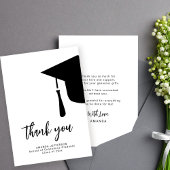 Graduiertencap einfache Skript vielen Dank Dankeskarte