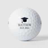 GraduiertenCap Golfer Graduate Name Degree Year Golfball (Vorderseite)