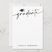 Graduiertencap moderne Skriptleere Mitteilungskarte (Vorderseite)
